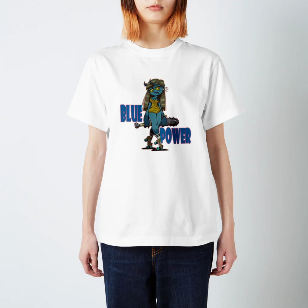 nidan-illustrationの“BLUE POWER” Regular Fit T-Shirt