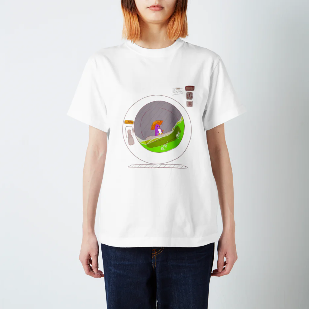 ☆指星人☆YUBI基地のペンギン スタンダードTシャツ