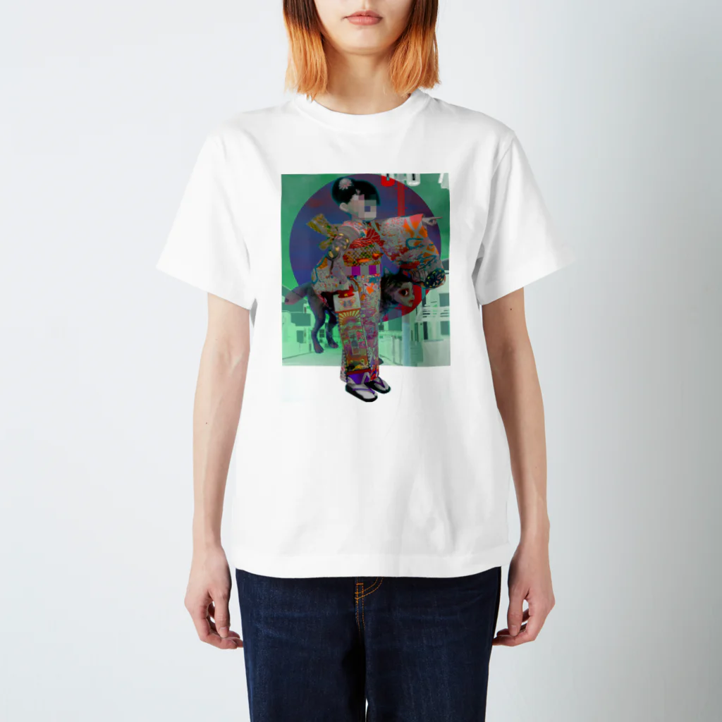 市松寿ゞ謡のモザイ子 Regular Fit T-Shirt