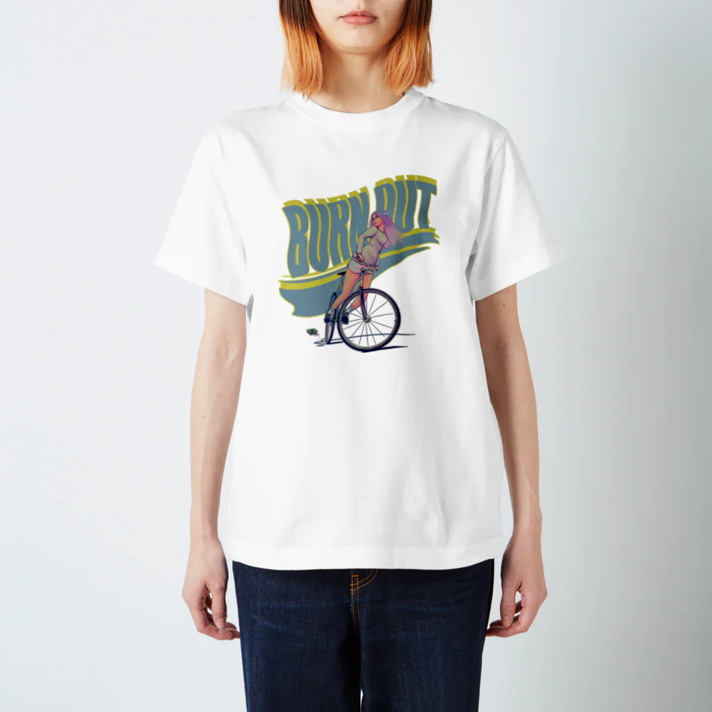 nidan-illustrationの"BURN OUT" Regular Fit T-Shirt