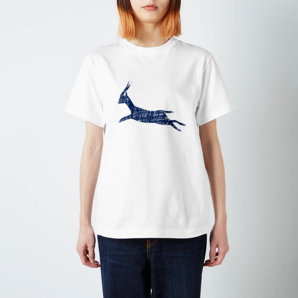 NIKORASU GOのアートデザイン「シカ」 スタンダードTシャツ