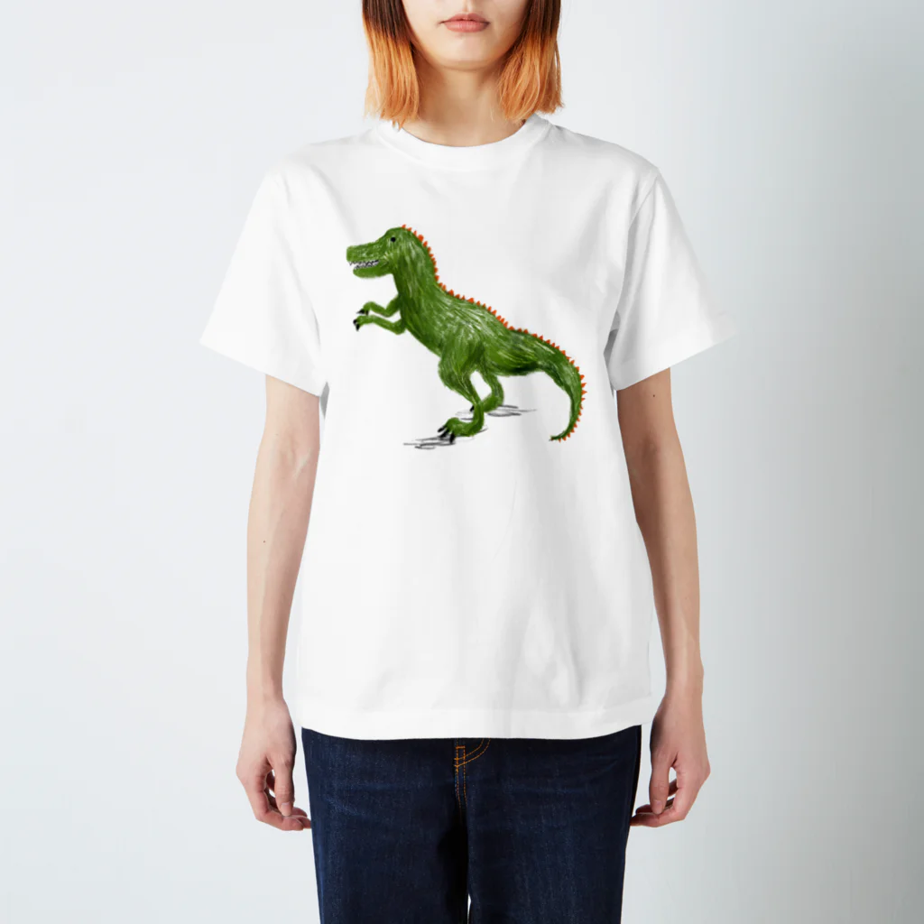 Kanako Okamotoの「ティラノサウルス」イラスト恐竜Tシャツ Regular Fit T-Shirt