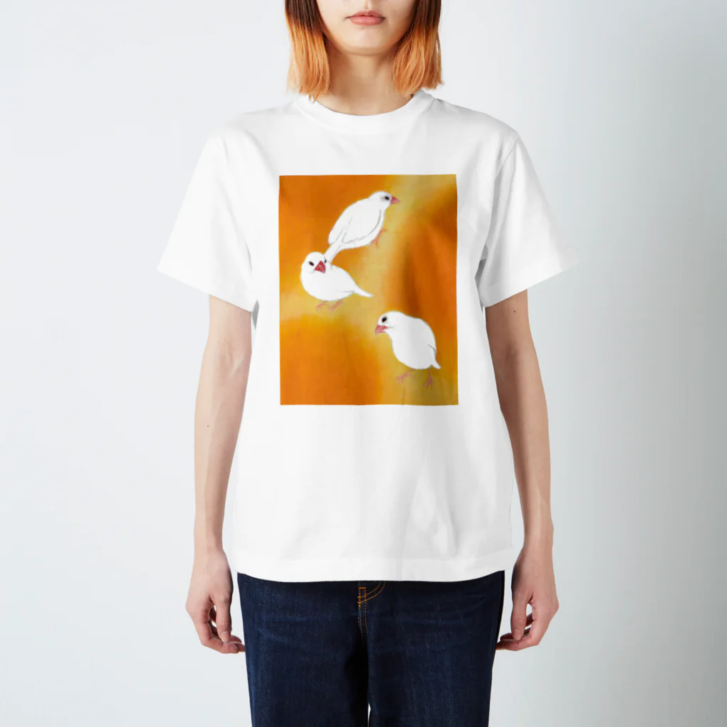 pastelfufuの文鳥『灯』 スタンダードTシャツ