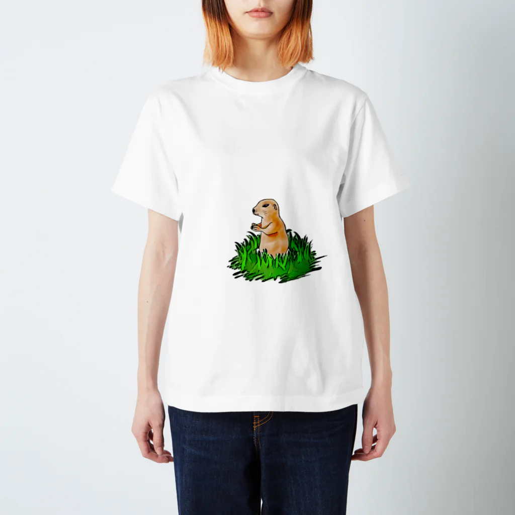 LalaHangeulのプレーリードッグ スタンダードTシャツ