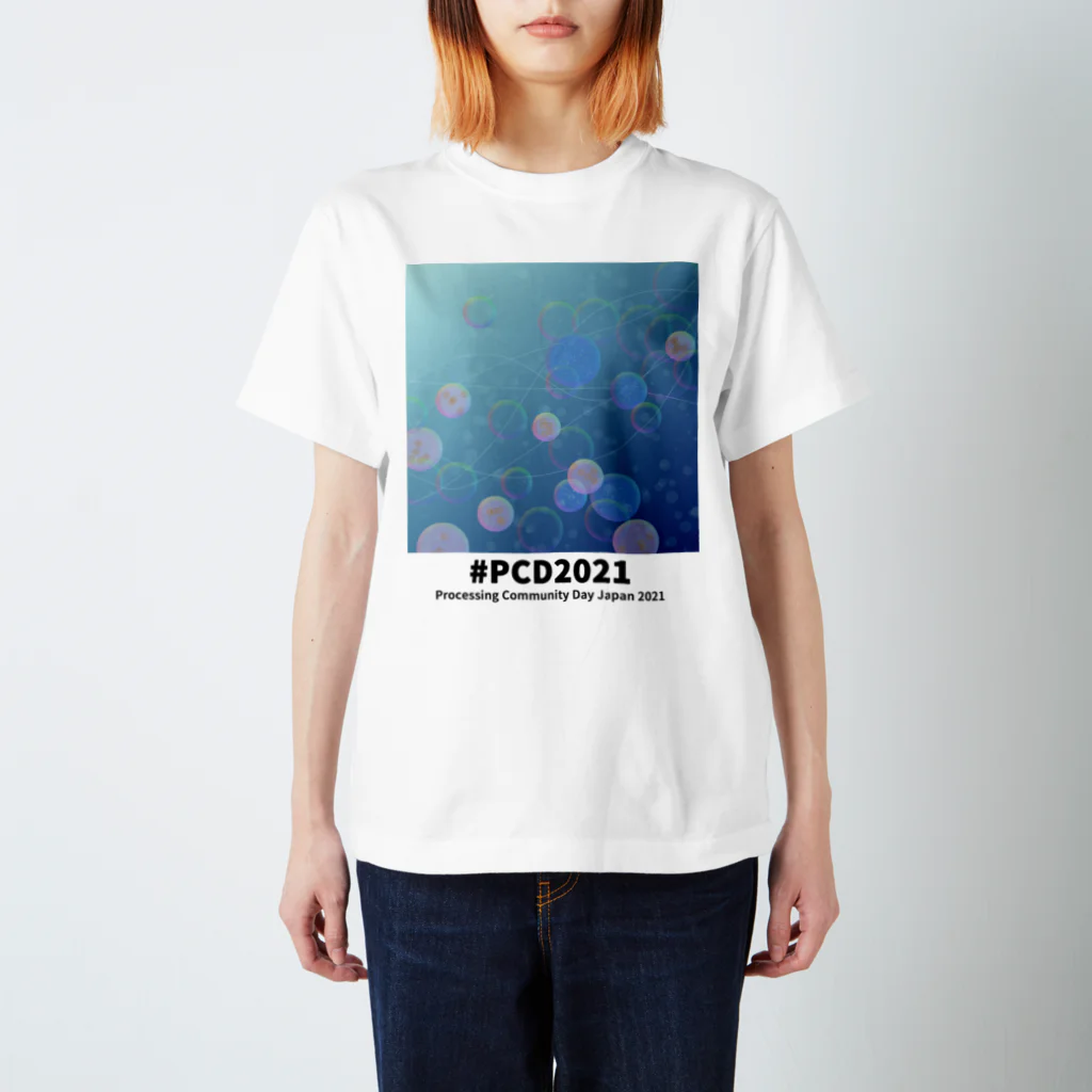 PCD Japan スーベニアショップのPCD Japan 2021 スーベニアTシャツ 【Designed by eboshidori ver.】 スタンダードTシャツ