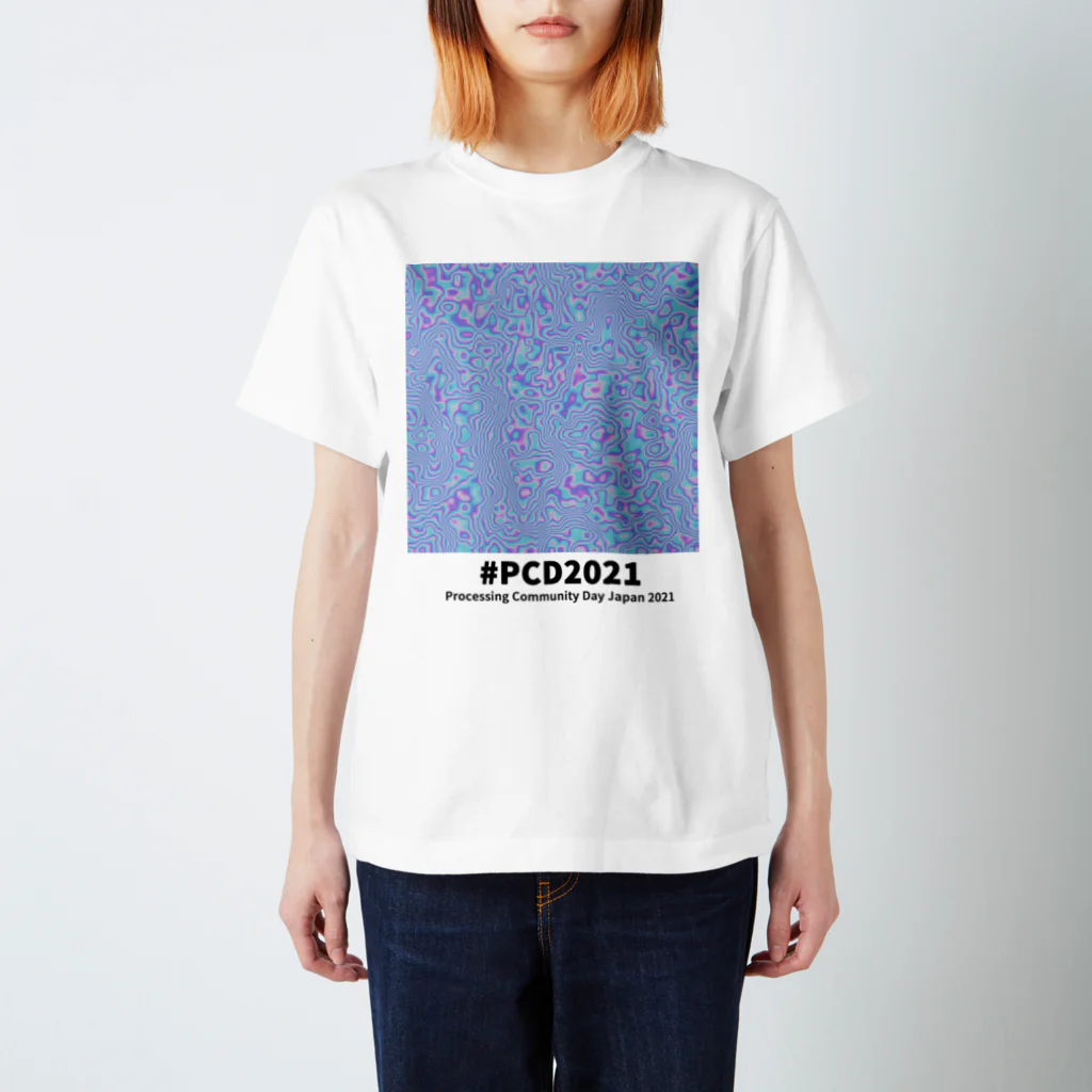 PCD Japan スーベニアショップのPCD Japan 2021 スーベニアTシャツ 【Designed by 100pHz ver.】 スタンダードTシャツ