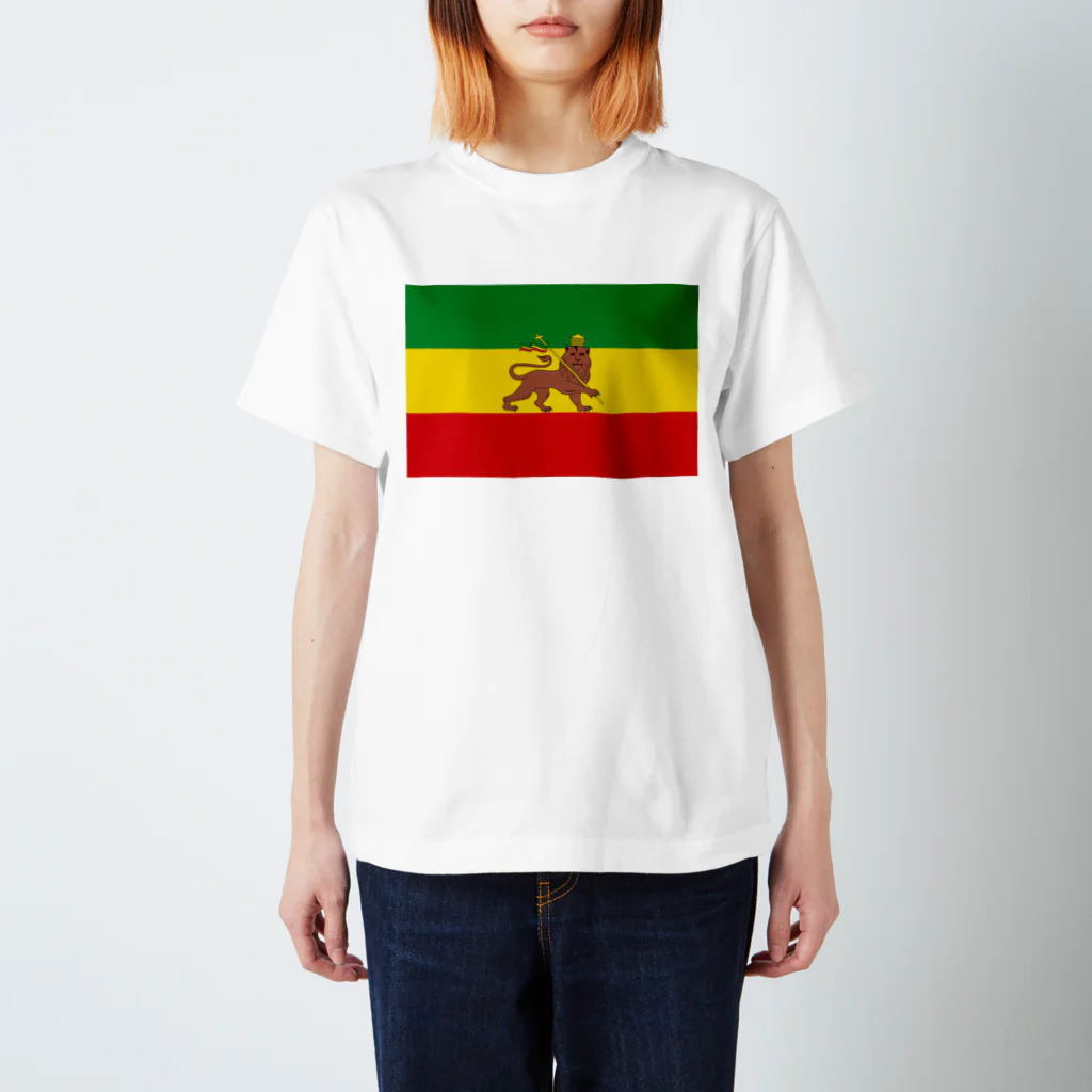 DRIPPEDのRASTAFARI LION FLAG-エチオピア帝国の国旗- Tシャツ スタンダードTシャツ