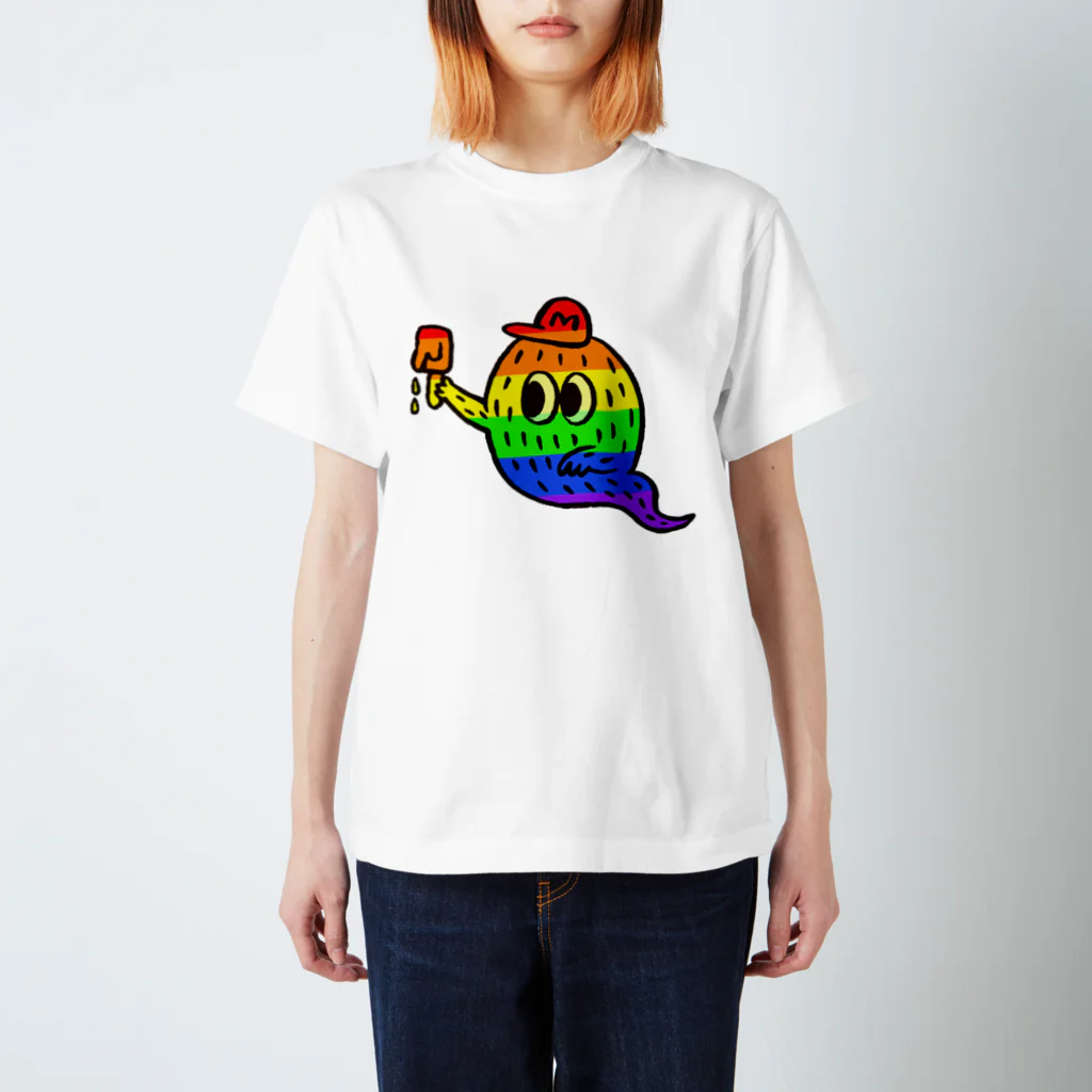 “Mosh's Exhibition“shopのRAINBOW BAKEMOSH スタンダードTシャツ