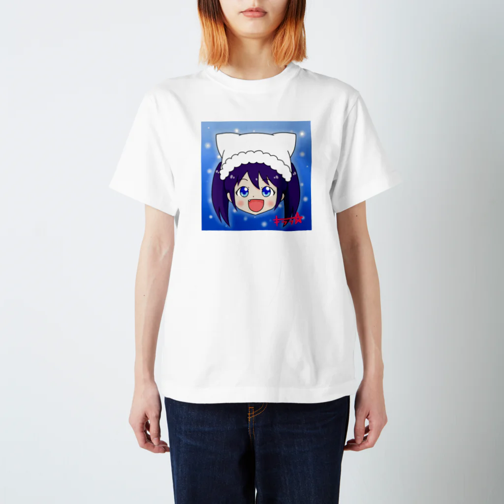 キララのキララちゃん(冬)ネコミミ帽子 スタンダードTシャツ