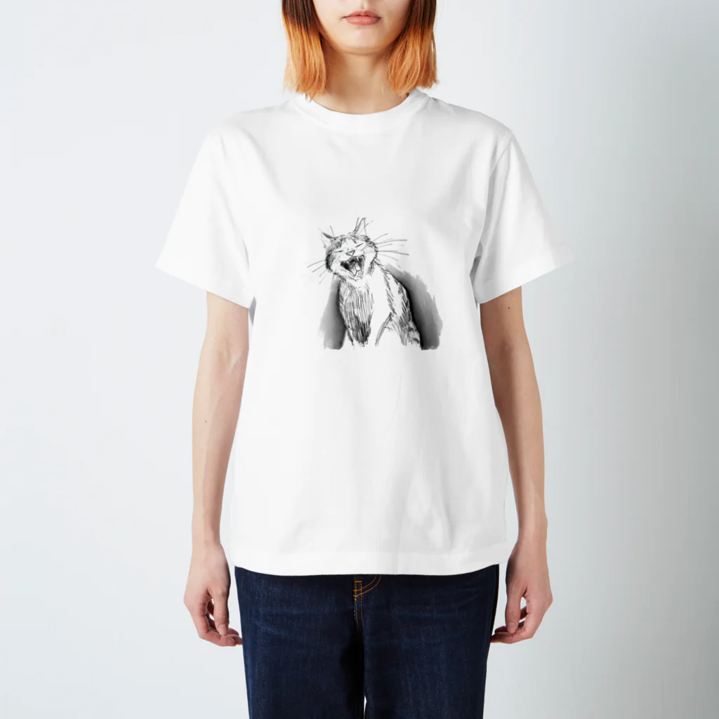 あくびねこのあくびねこシリーズ スタンダードTシャツ