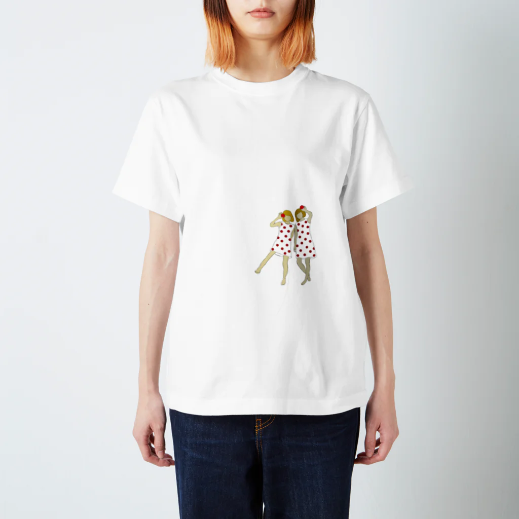 aneRのりんごと水玉 Regular Fit T-Shirt