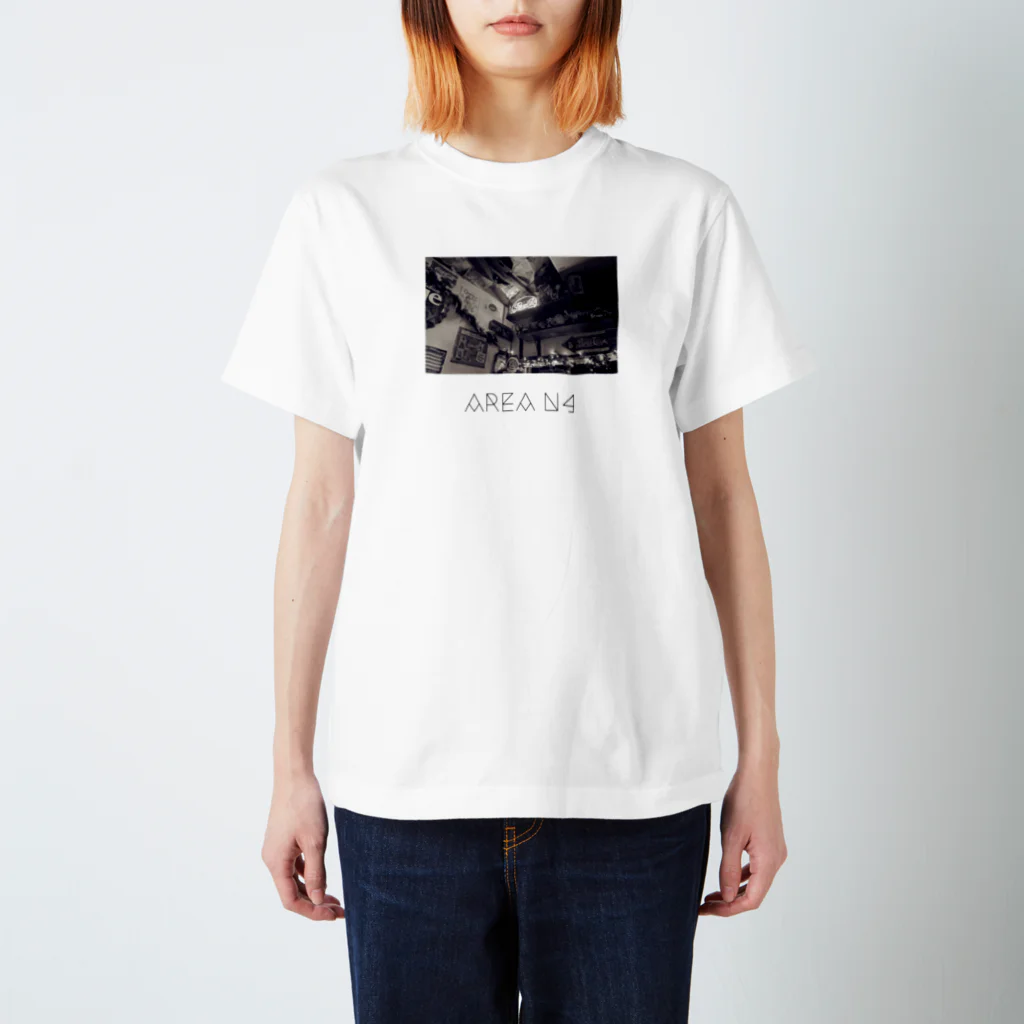 N4のArea N4 01 monochrome スタンダードTシャツ