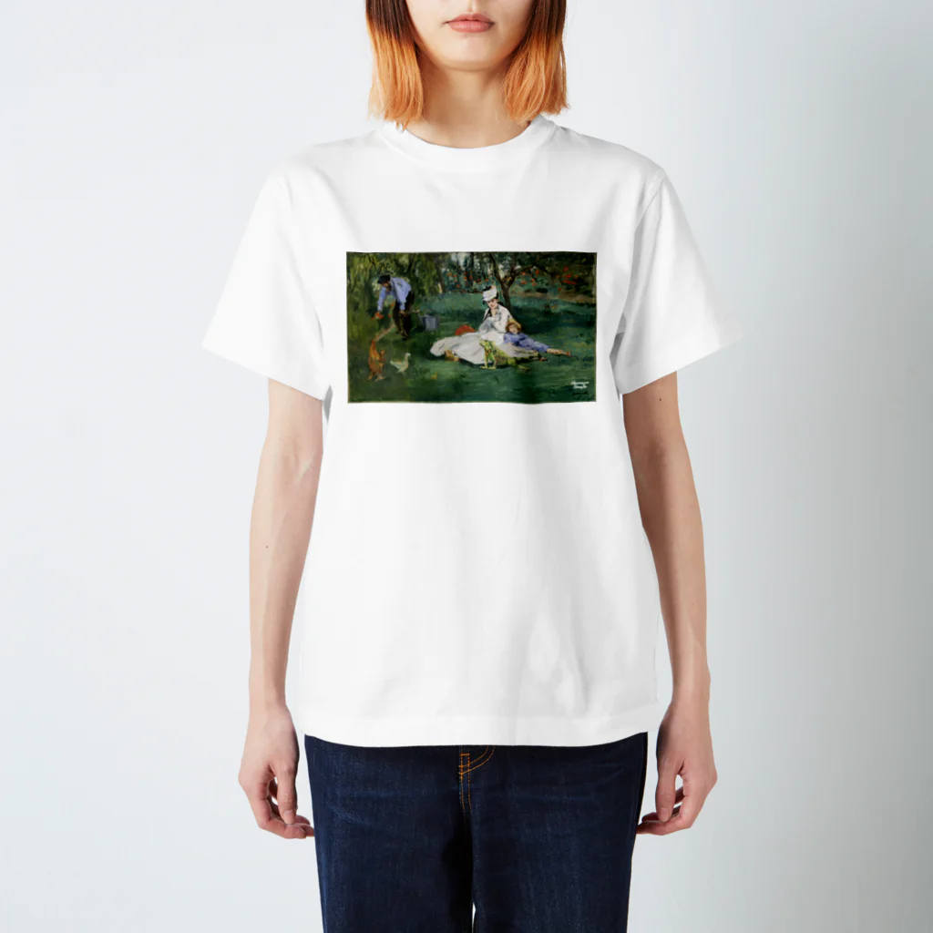 HermannStrasseのモネとグリーンイグアナ スタンダードTシャツ