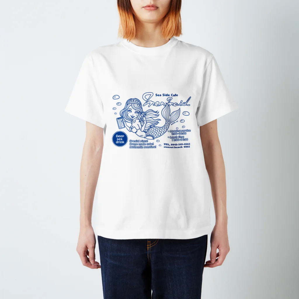 onion.vcのSea side Cafe Mermaide Regular Fit T-Shirt