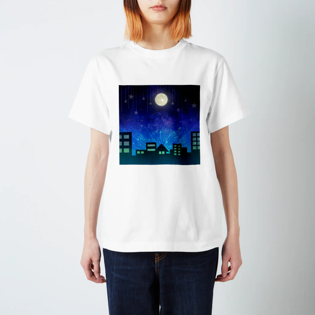 ぬら次郎の夜の空 スタンダードTシャツ