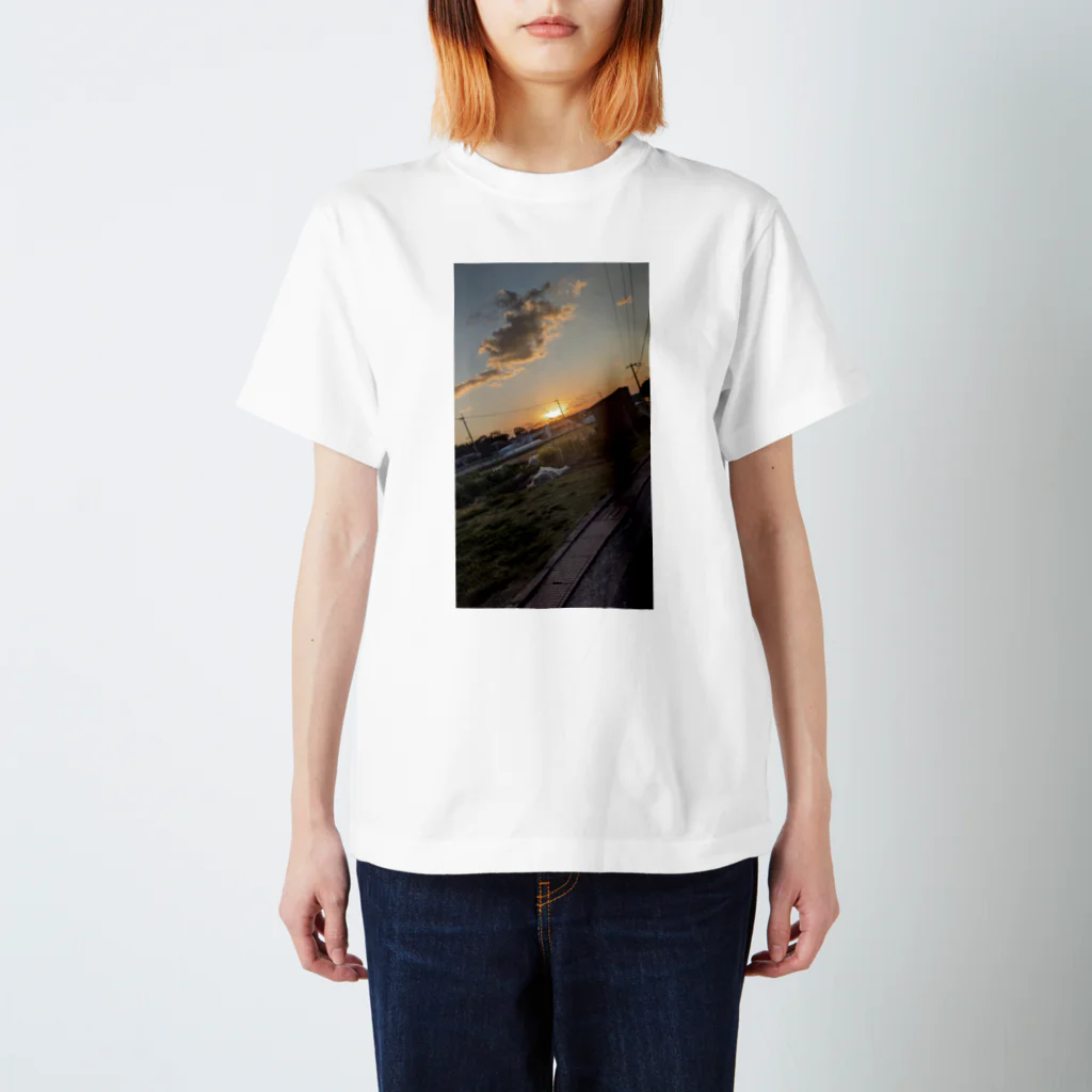 natuyasumi_catの散歩の夕日 Regular Fit T-Shirt