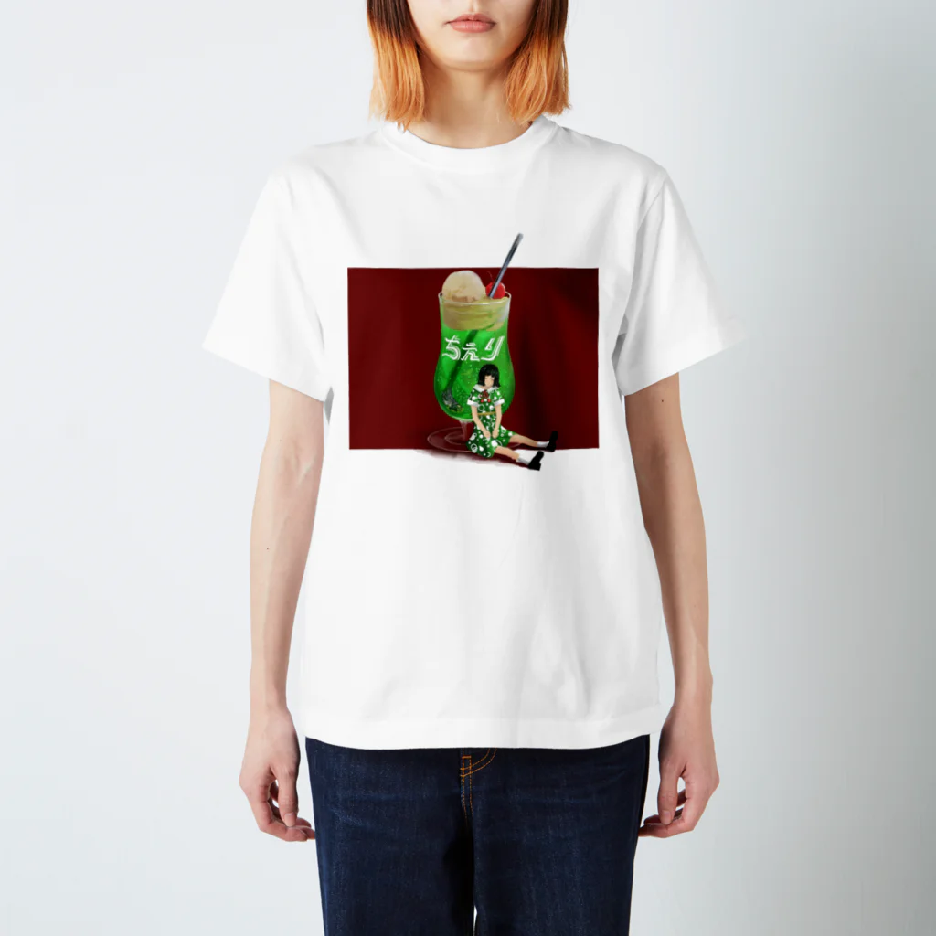 三桜のお店のレトロなメロンソーダ Regular Fit T-Shirt