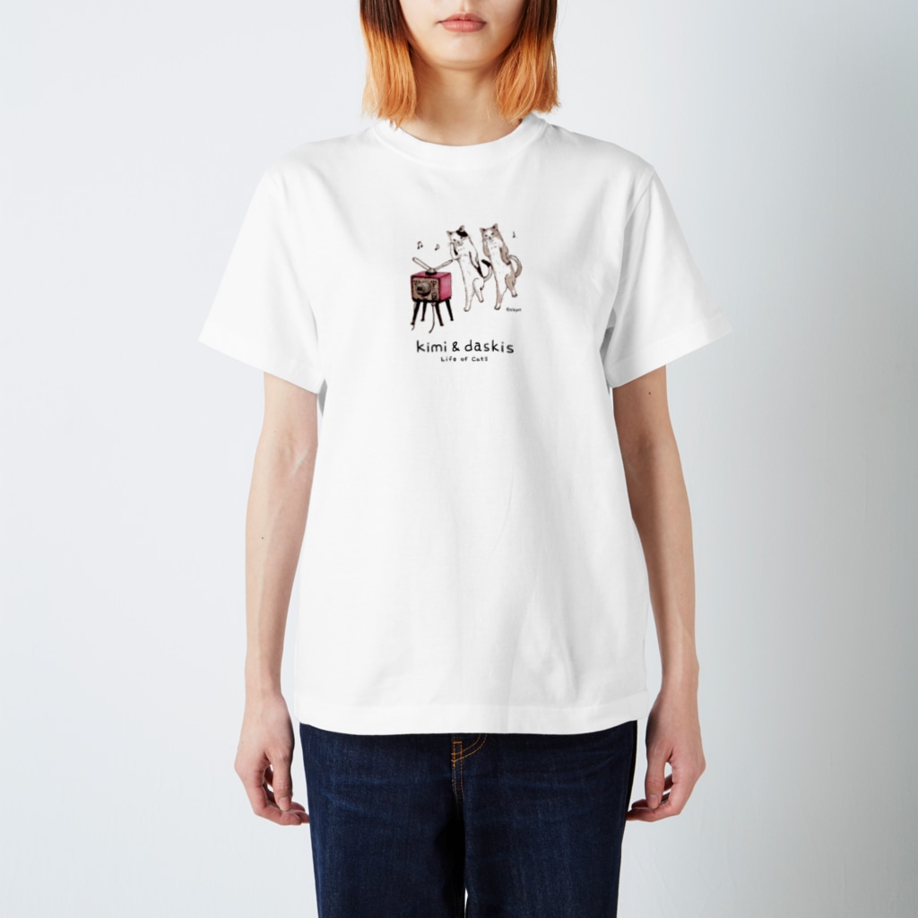 SHOP de "ELKPOP"の『思わずリズム（猫ズ）』淡色T Regular Fit T-Shirt