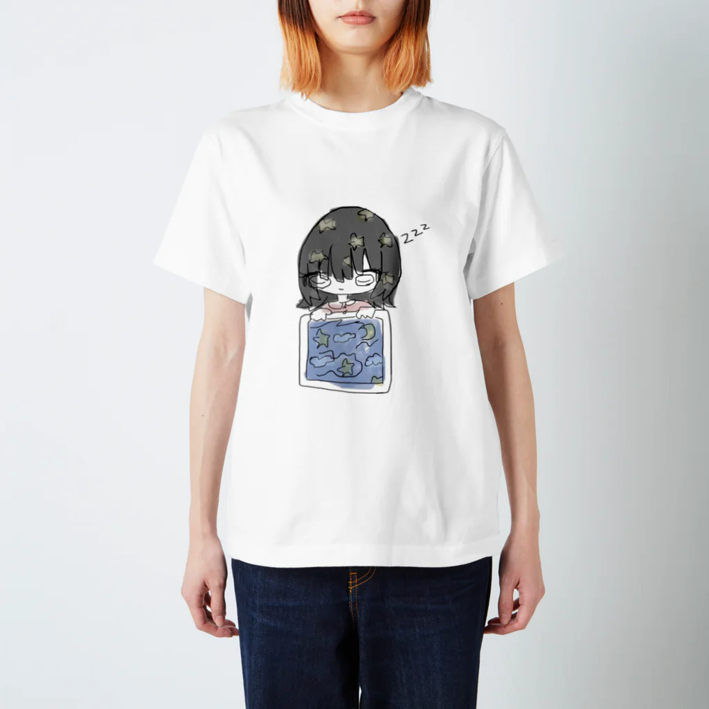 美澤月子の落書きの寝る女 スタンダードTシャツ