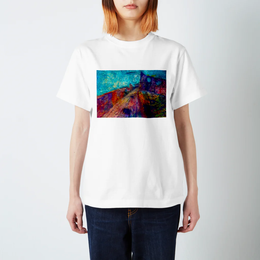 B0nMas Designの沈没船の甲板 スタンダードTシャツ