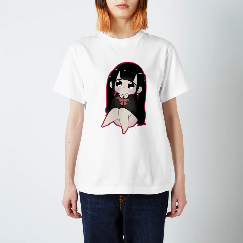 さくらの黒髪リボンの少女 スタンダードTシャツ