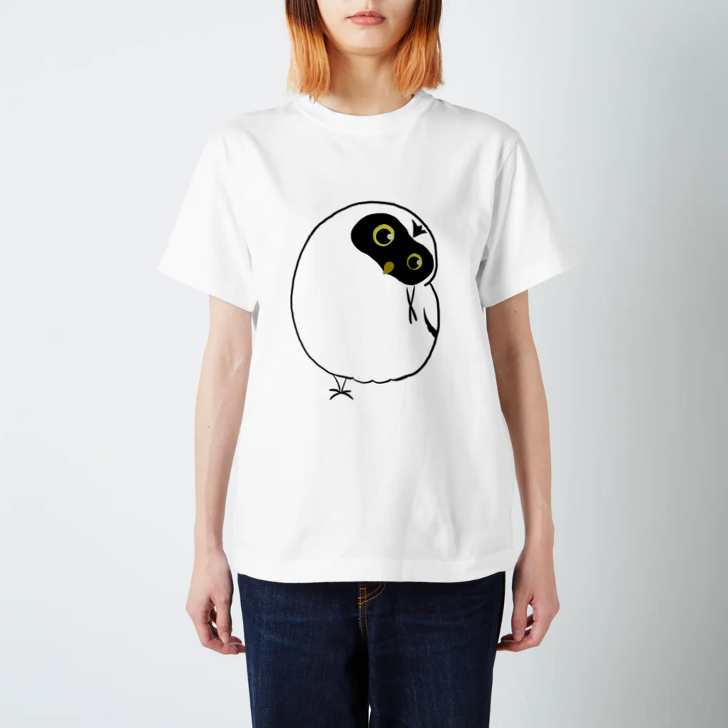 朝凪飛鳥のアタマを掻きたいメガネフクロウのヒナ スタンダードTシャツ