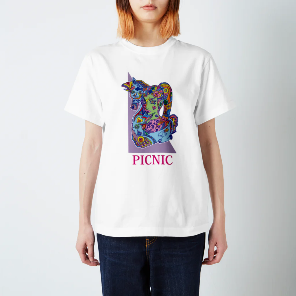 PICNICの十二支午 Regular Fit T-Shirt