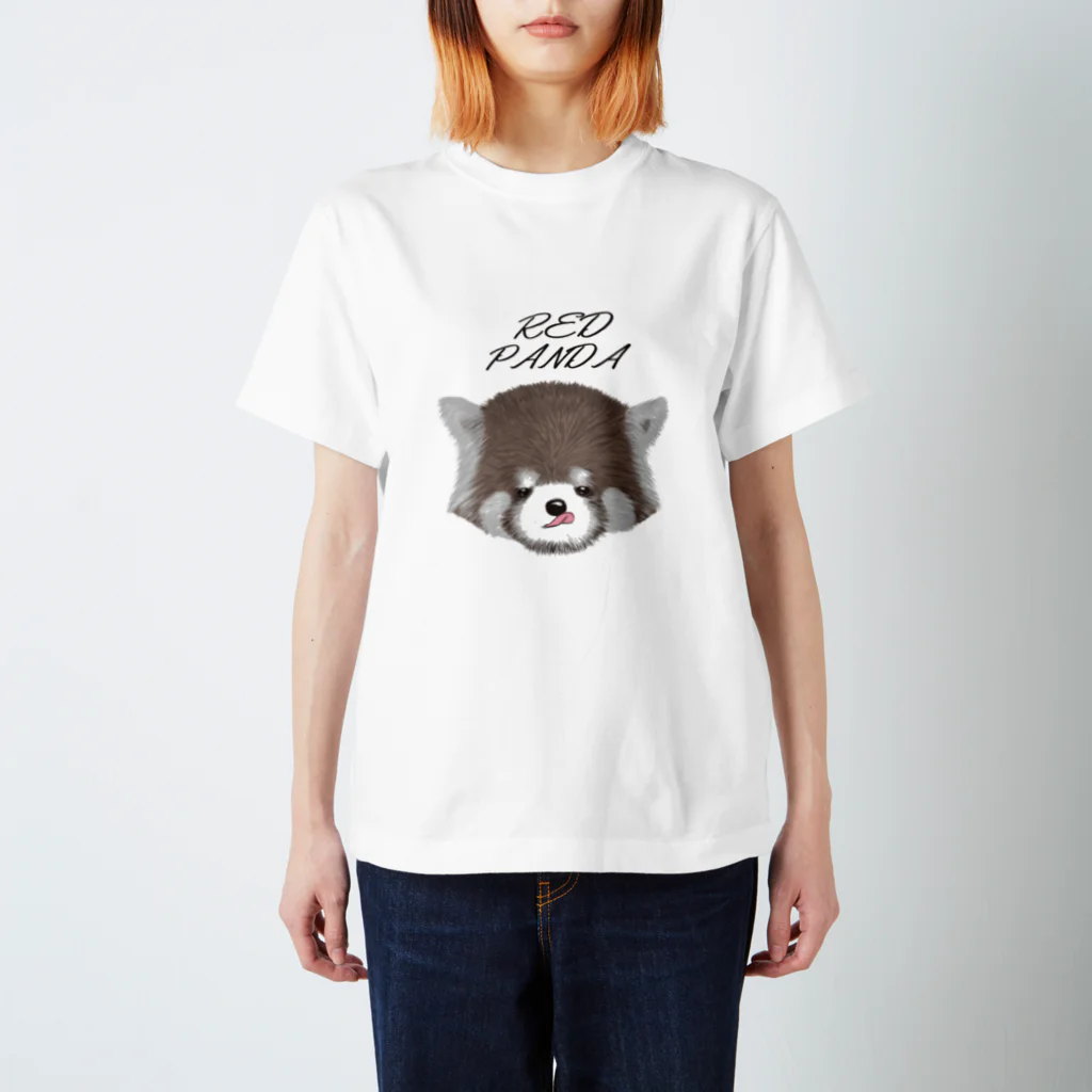 田中ザビエル世界のどうぶつのいたずらリアルレッサーパンダ Regular Fit T-Shirt