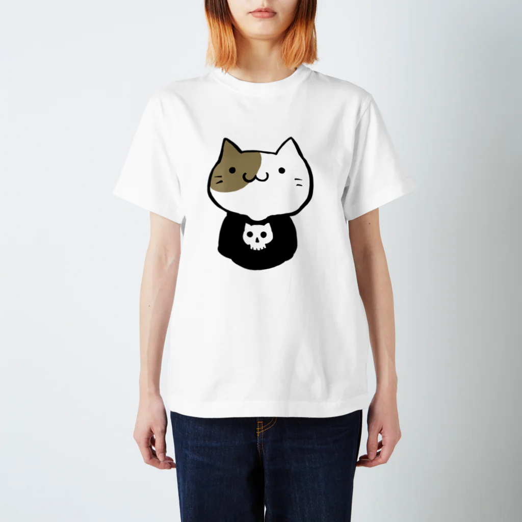 ばかおもちゃ支店のスカルＴねこ スタンダードTシャツ