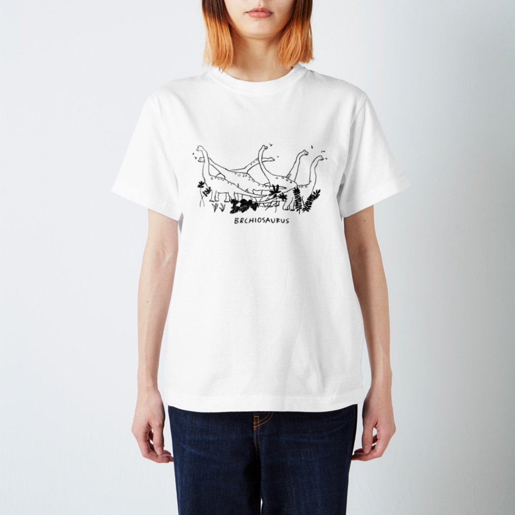 Kanako Okamotoの恐竜Tシャツ「ブラキオサウルス」 Regular Fit T-Shirt