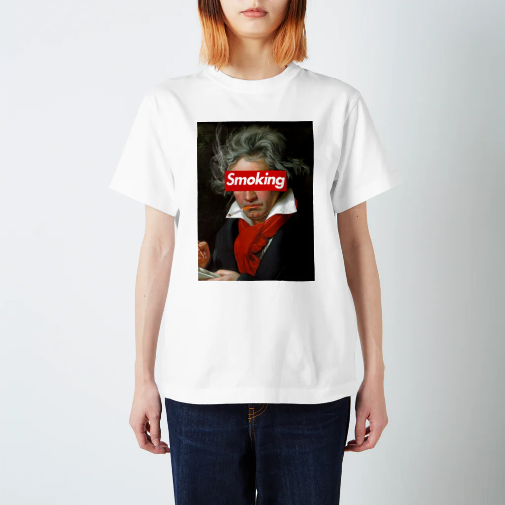 DRIPPEDのくわえタバコの男性 咥えタバコの男性-Beethoven ベートーヴェン-T スタンダードTシャツ