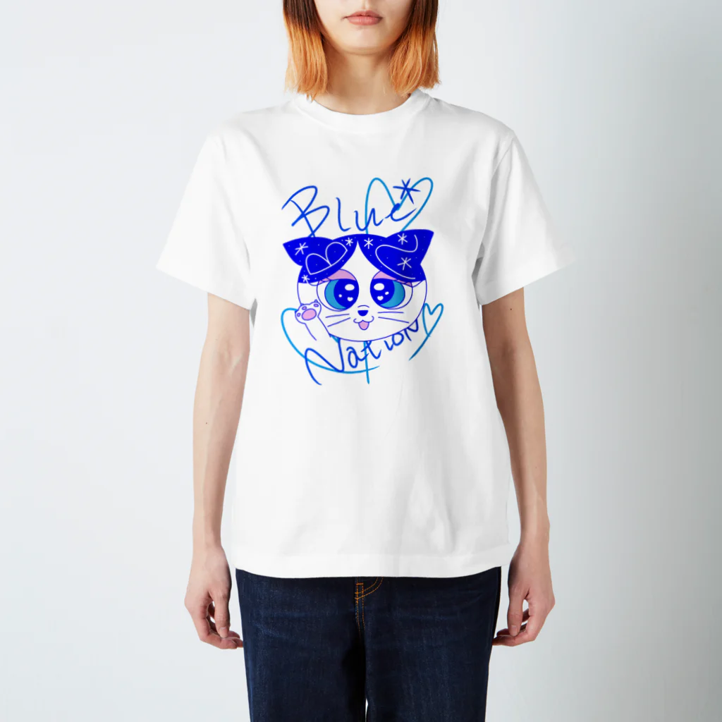 Blue*NatioNのぶるねこ スタンダードTシャツ