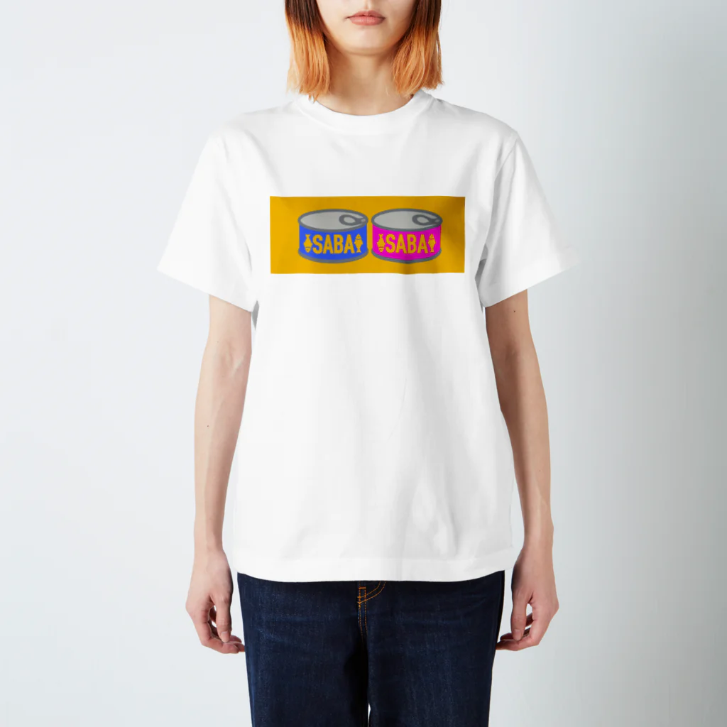 保護猫支援ショップ・パール女将のお宿のI LOVE 鯖缶💙カラフル Regular Fit T-Shirt