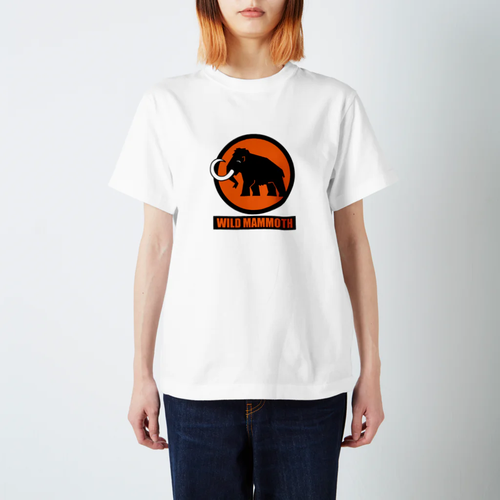 Wild  MammothのWM Tシャツ　白×オレンジ スタンダードTシャツ