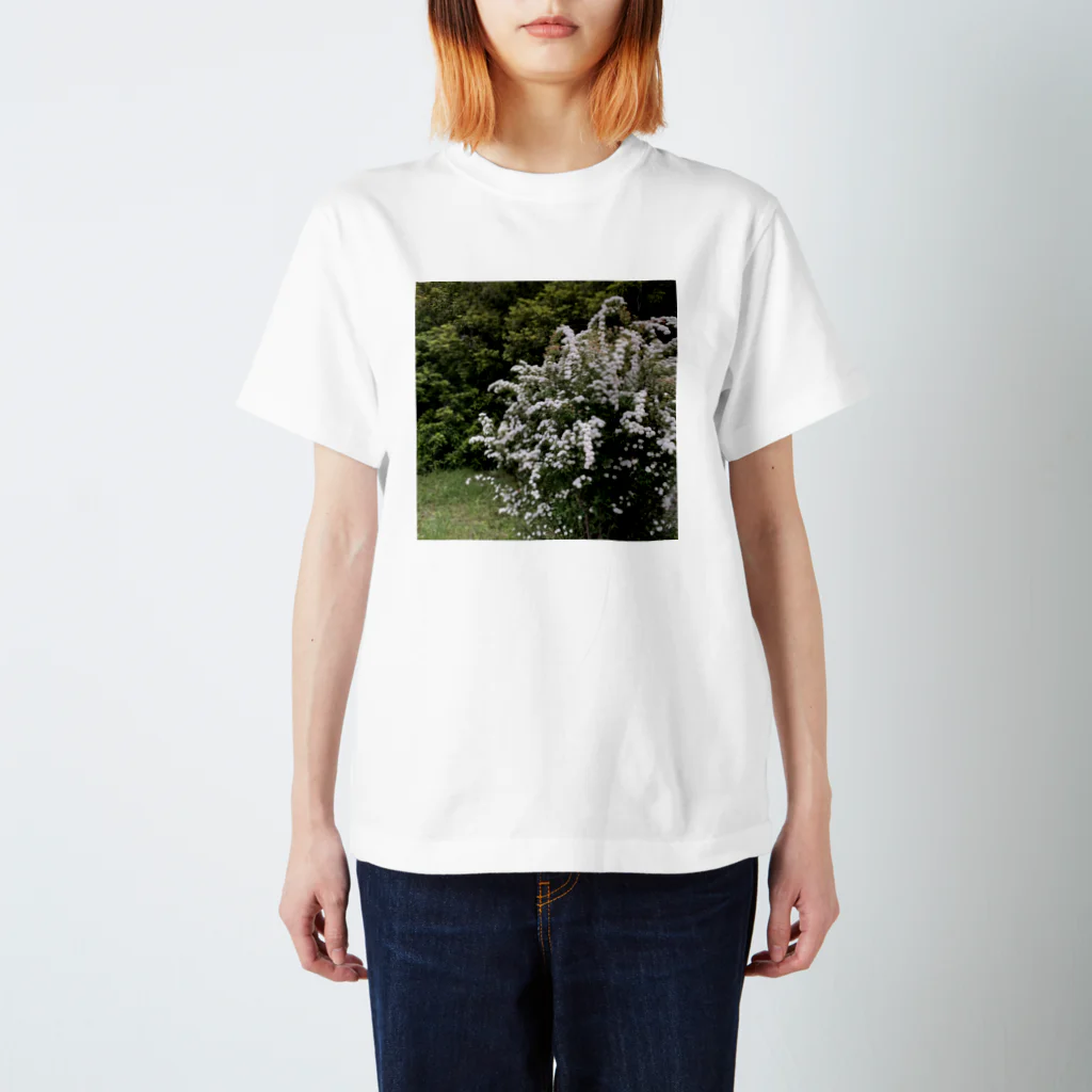 いぐれーく / Igreequeの白い花/White_Flowers Regular Fit T-Shirt