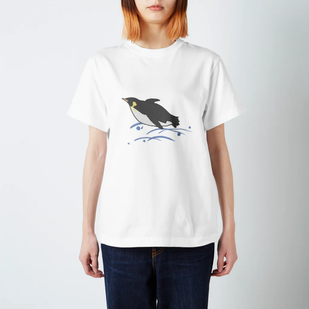 ゆずぽんずの飛ぶペンギン 티셔츠