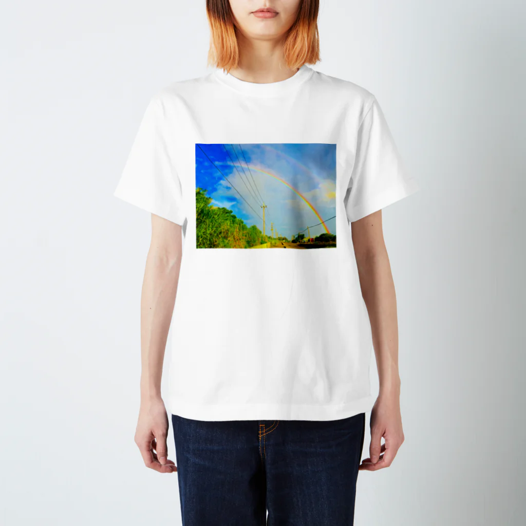 mizuphoto galleryのダブル・レインボー スタンダードTシャツ