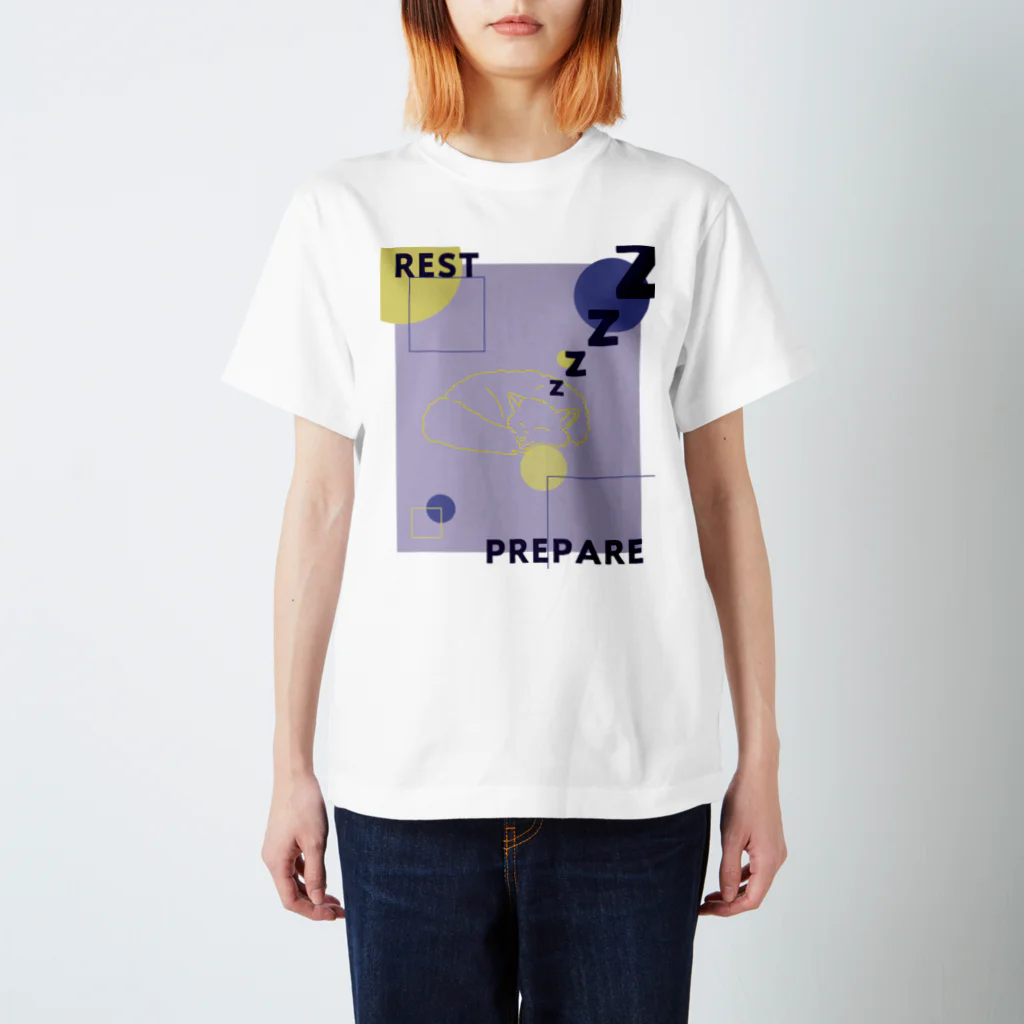 TANOSHIMI💭のREST/PREPARE Regular Fit T-Shirt