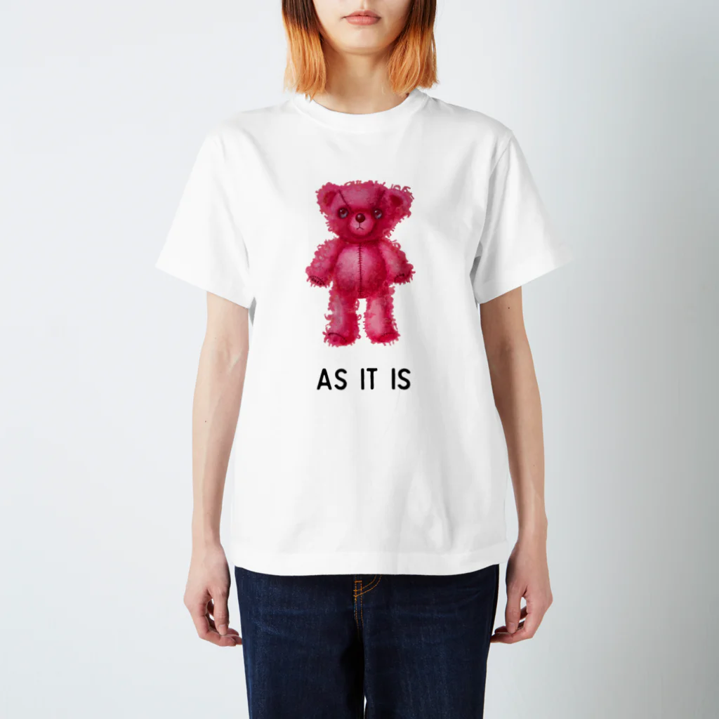 cocoartの雑貨屋さんの【As it is】（桃くま） Regular Fit T-Shirt