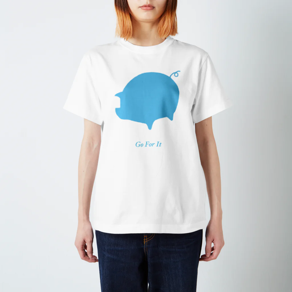 福岡サンタのGo For It ブタくん スタンダードTシャツ