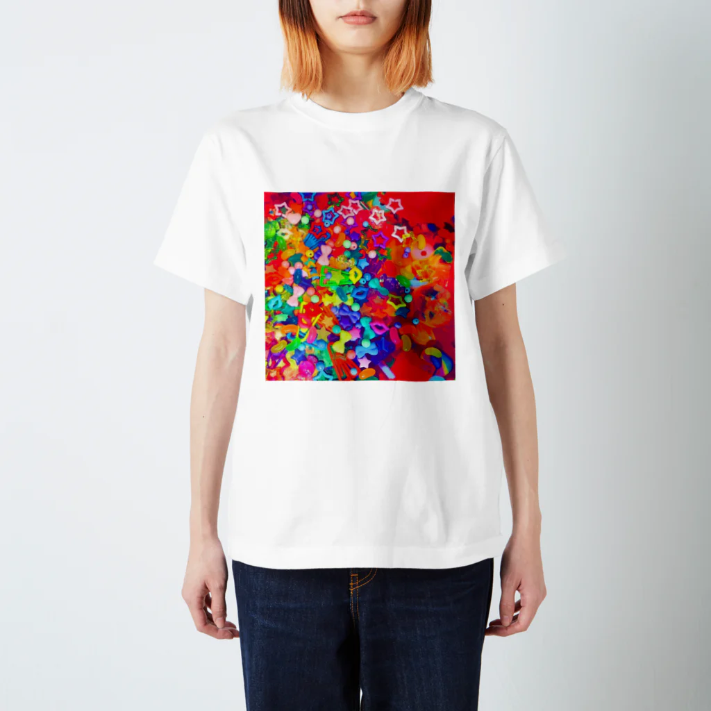 hitsuji-yaのドリーミーレッド スタンダードTシャツ