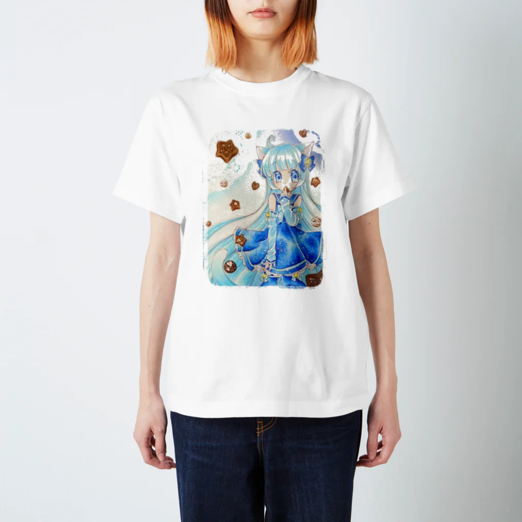 朝日奈ゆゆの青猫しょこら Regular Fit T-Shirt