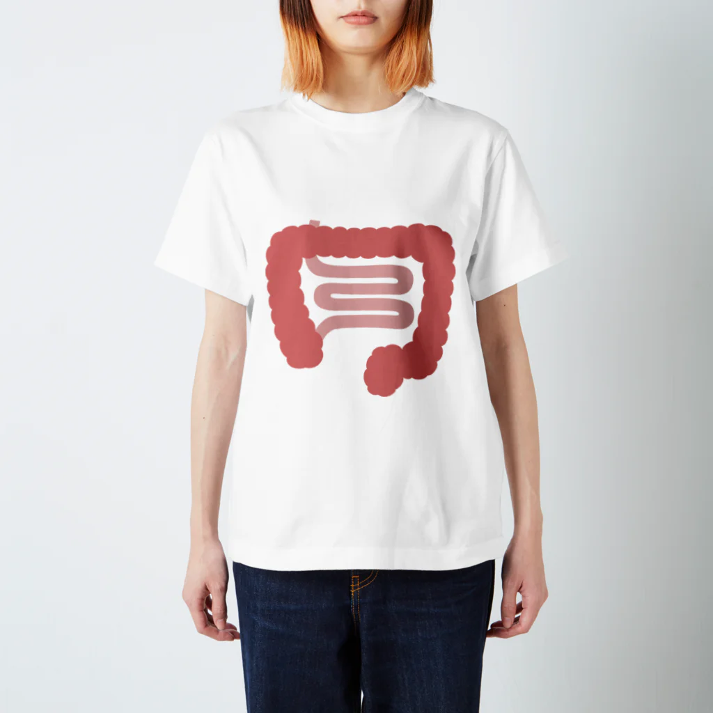 8anna storeの人体のなぞ。ぴかぴかピンクの大腸。 スタンダードTシャツ