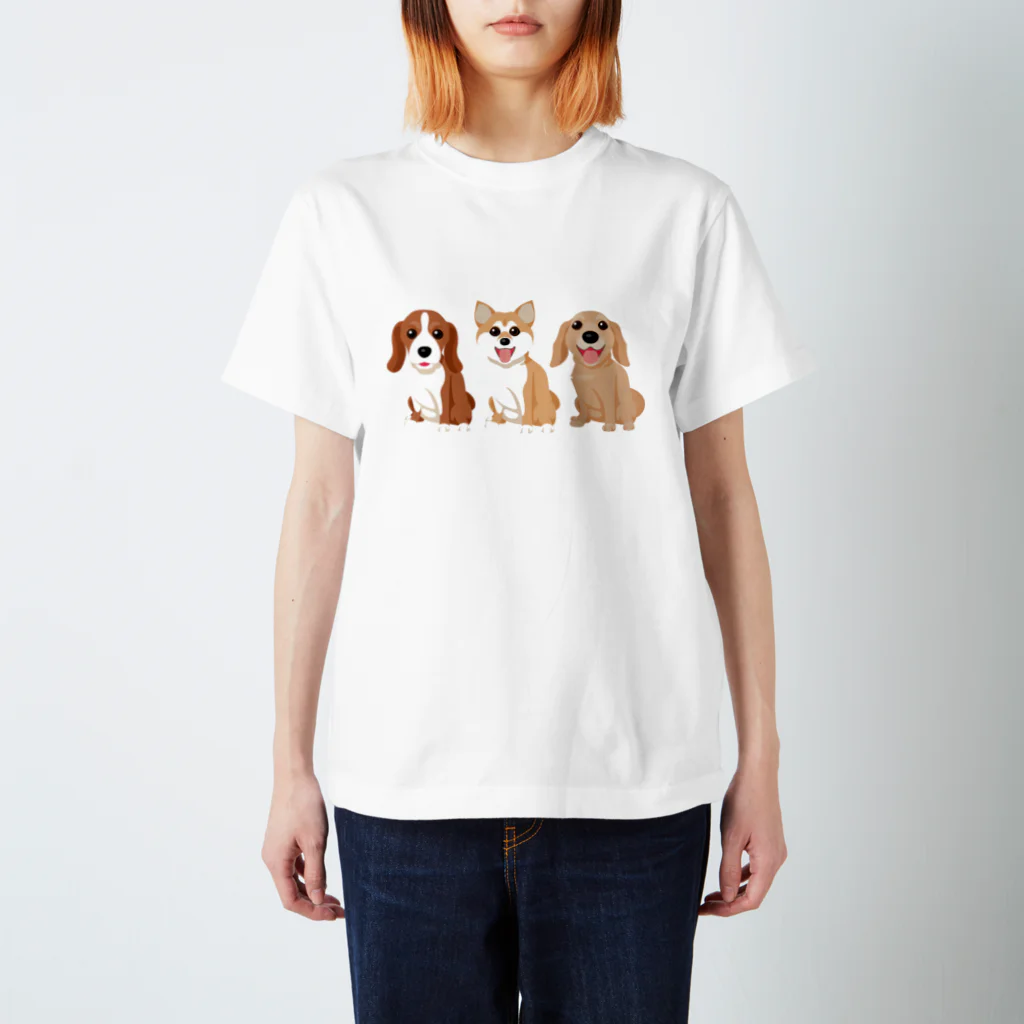 kimchinの3匹の子犬 Regular Fit T-Shirt