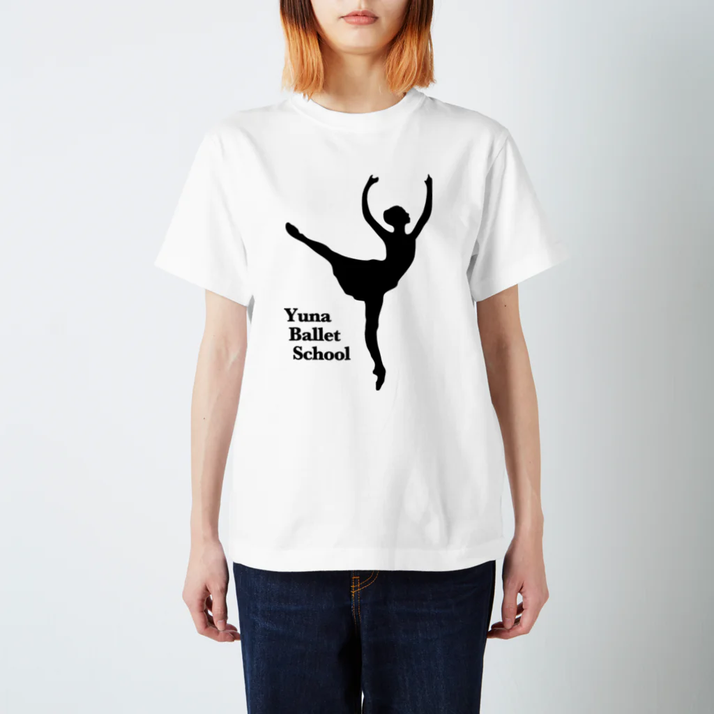 佑奈バレエスクールオリジナルグッズのブラックマークシリーズ Regular Fit T-Shirt