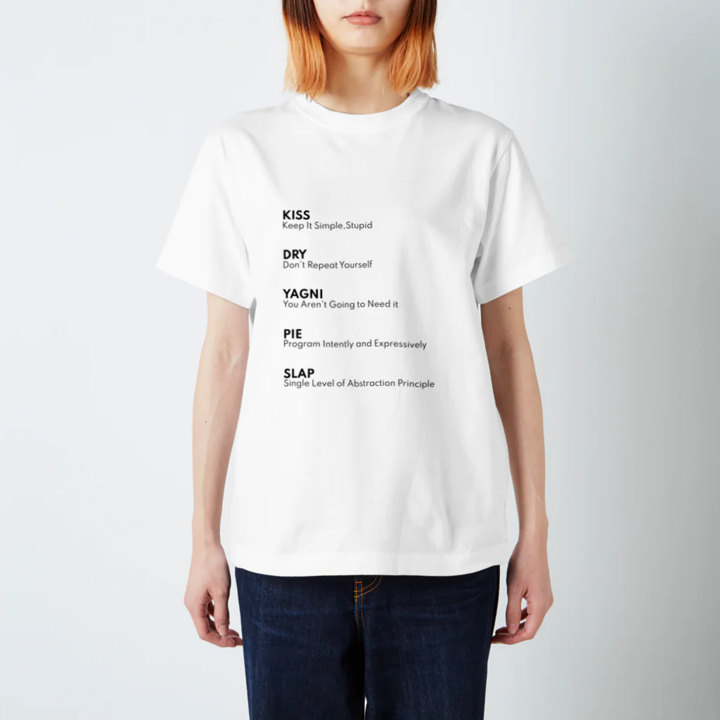 エンジニアグッズ販売店のプログラミング 原則 (淡色) 티셔츠