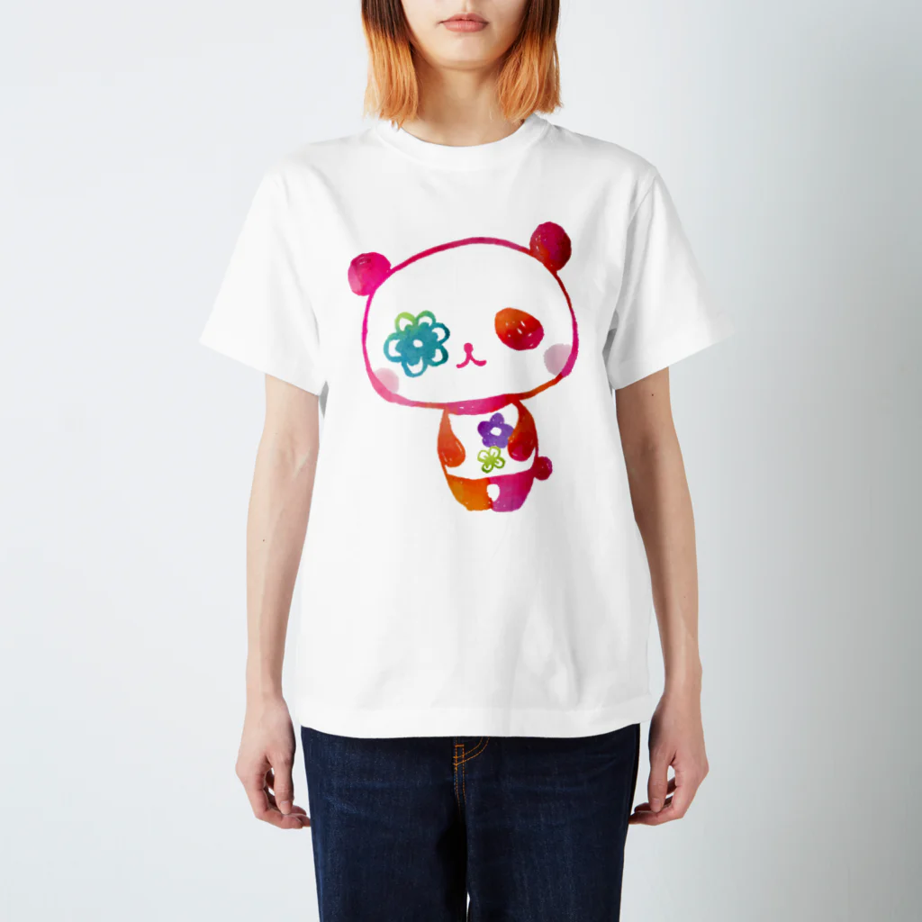 ヒフミヨイの花パンダ Regular Fit T-Shirt