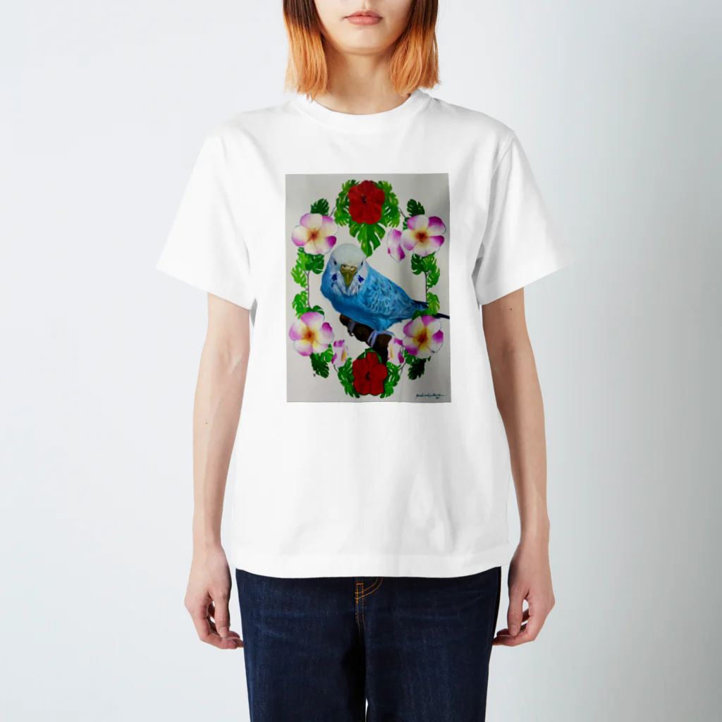 Yukinko Akira factoryのインコちゃん Regular Fit T-Shirt