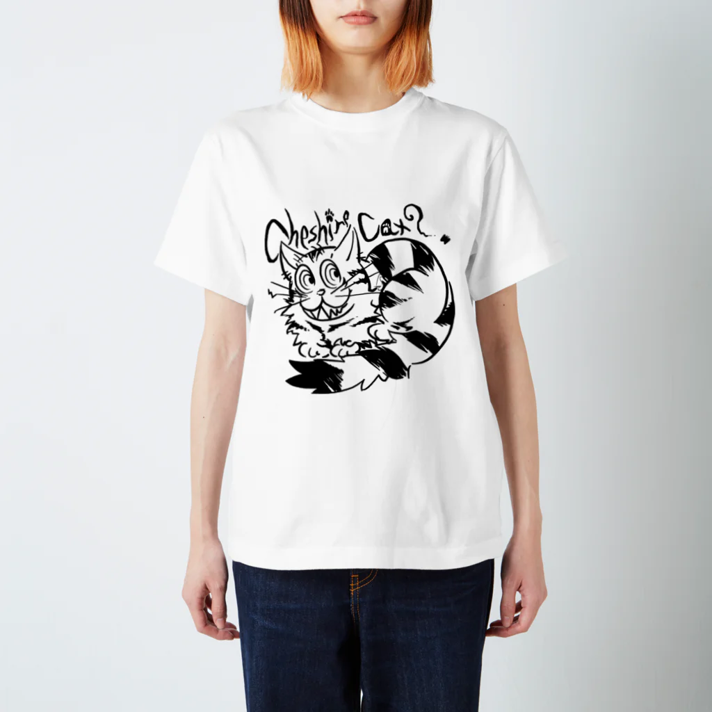 frmeowのCheshireCat [Black-AmericanShorthair] Regular Fit T-Shirt