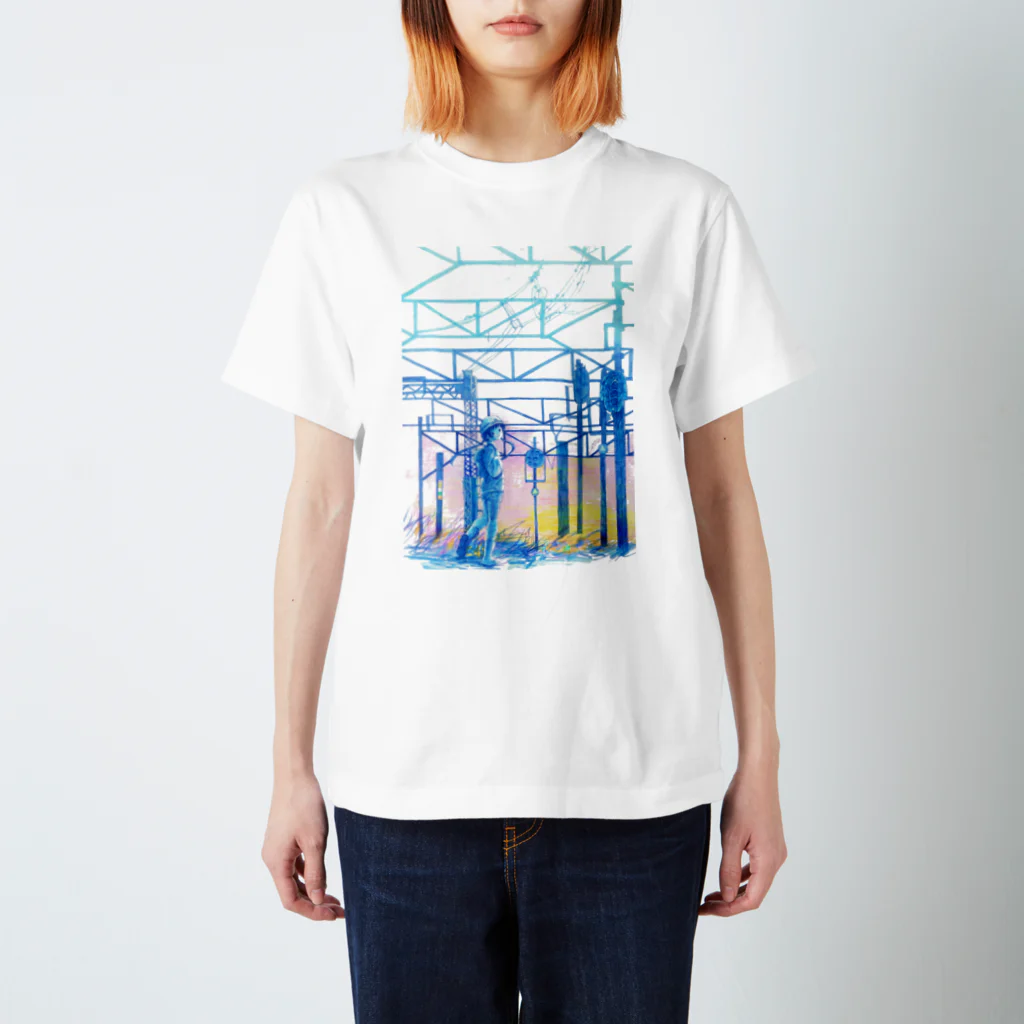 新商品PTオリジナルショップの矢ヶ崎第一閉そく信号機(碓氷線) スタンダードTシャツ